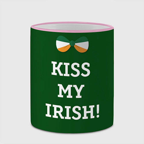 Кружка цветная Kiss my Irish / 3D-Розовый кант – фото 2