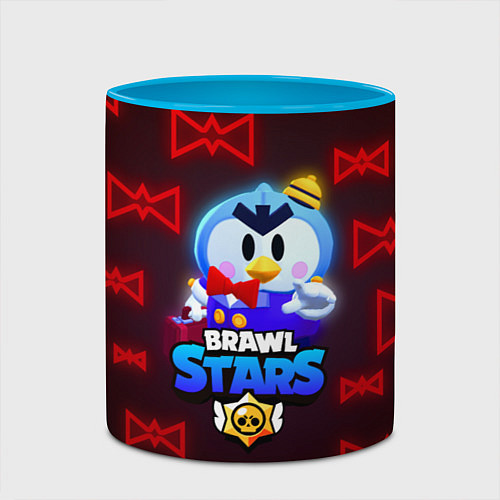 Кружка цветная Brawl Stars MrP / 3D-Белый + небесно-голубой – фото 2