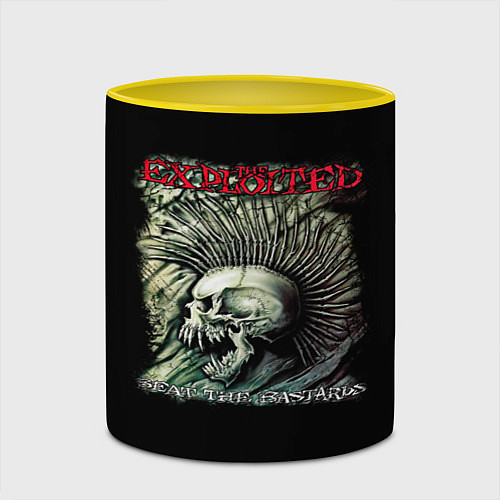 Кружка цветная The Exploited / 3D-Белый + желтый – фото 2