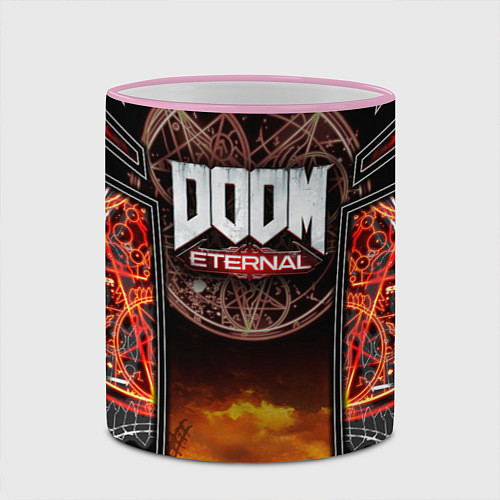 Кружка цветная DOOM ETERNAL / 3D-Розовый кант – фото 2