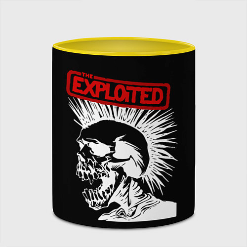 Кружка цветная The Exploited / 3D-Белый + желтый – фото 2