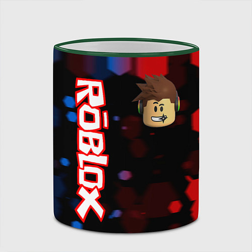 Кружка цветная ROBLOX / 3D-Зеленый кант – фото 2