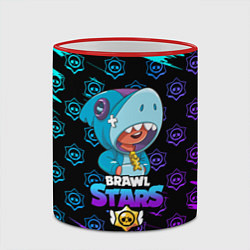 Кружка 3D Brawl stars leon shark, цвет: 3D-красный кант — фото 2