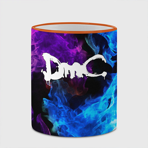 Кружка цветная DEVIL MAY CRY DMC / 3D-Оранжевый кант – фото 2