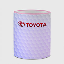 Кружка 3D TOYOTA, цвет: 3D-розовый кант — фото 2
