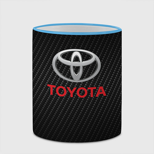 Кружка цветная TOYOTA / 3D-Небесно-голубой кант – фото 2