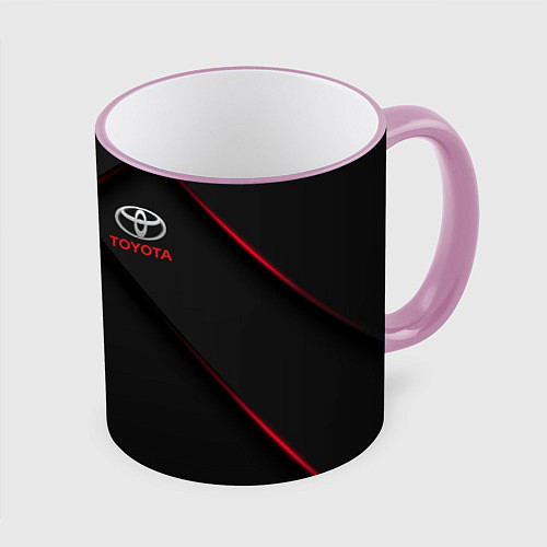 Кружка цветная TOYOTA / 3D-Розовый кант – фото 1