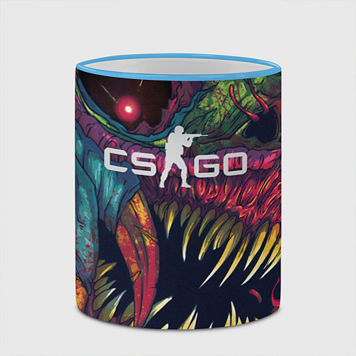 Кружка цветная CS GO Hyper Beast / 3D-Небесно-голубой кант – фото 2