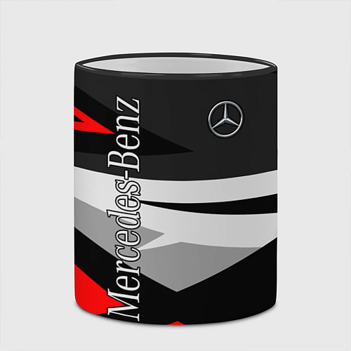 Кружка цветная Mercedes-Benz / 3D-Черный кант – фото 2