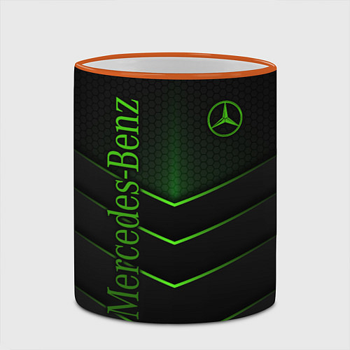 Кружка цветная Mercedes-Benz / 3D-Оранжевый кант – фото 2