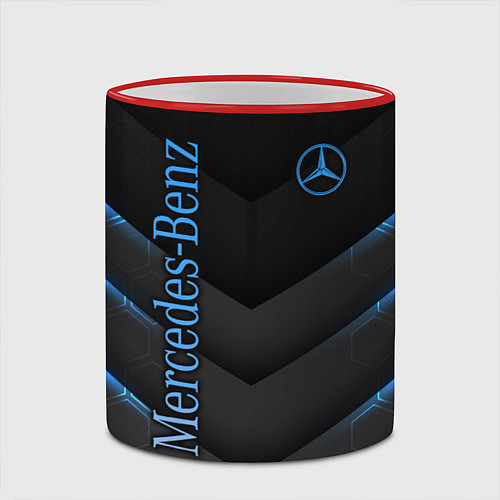 Кружка цветная Mercedes-Benz / 3D-Красный кант – фото 2