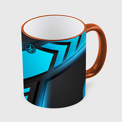 Кружка 3D Mercedes-Benz, цвет: 3D-оранжевый кант