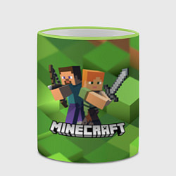 Кружка 3D MINECRAFT, цвет: 3D-светло-зеленый кант — фото 2