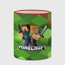 Кружка 3D MINECRAFT, цвет: 3D-красный кант — фото 2