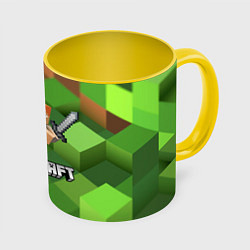 Кружка 3D MINECRAFT, цвет: 3D-белый + желтый