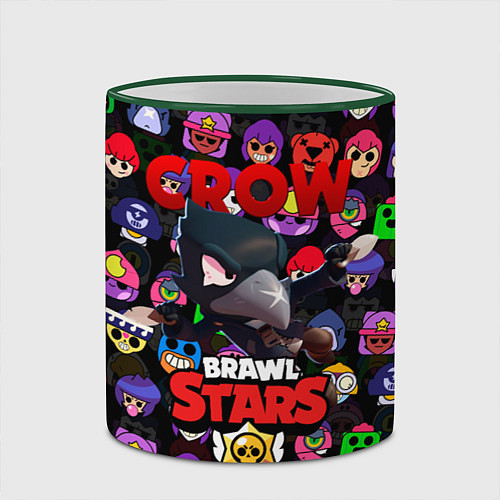 Кружка цветная BRAWL STARS CROW / 3D-Зеленый кант – фото 2