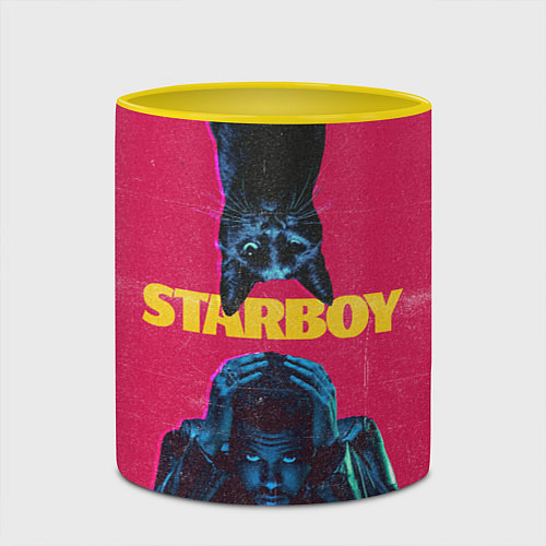 Кружка цветная STARBOY / 3D-Белый + желтый – фото 2