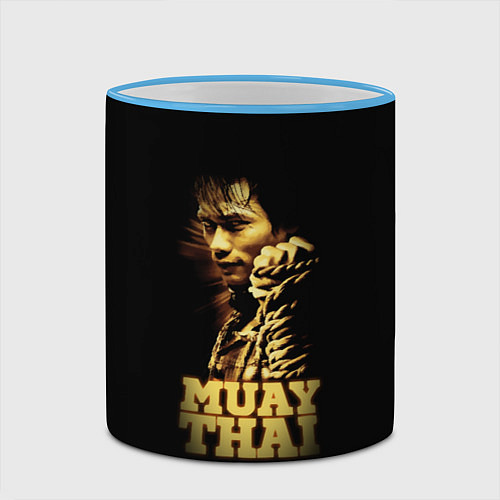 Кружка цветная Tony Jaa / 3D-Небесно-голубой кант – фото 2