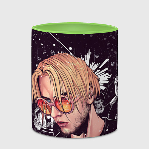 Кружка цветная PYROKINESIS / 3D-Белый + светло-зеленый – фото 2