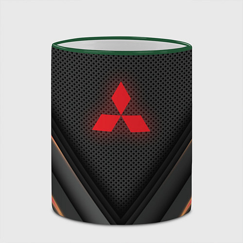 Кружка цветная MITSUBISHI / 3D-Зеленый кант – фото 2