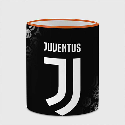 Кружка цветная JUVENTUS / 3D-Оранжевый кант – фото 2