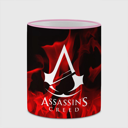 Кружка цветная ASSASSINS CREED / 3D-Розовый кант – фото 2
