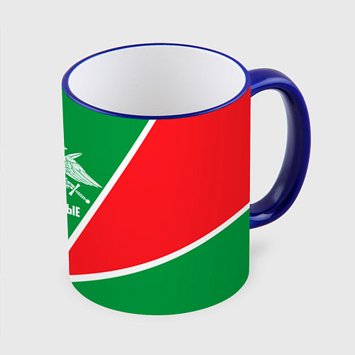 Кружка цветная Пограничные Войска / 3D-Синий кант – фото 1