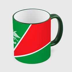 Кружка 3D Пограничные Войска, цвет: 3D-зеленый кант