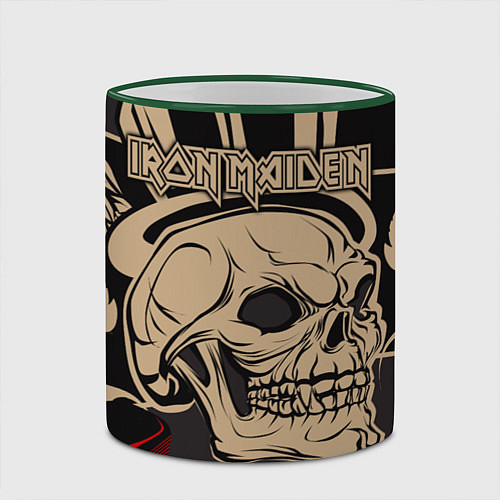 Кружка цветная Iron Maiden / 3D-Зеленый кант – фото 2