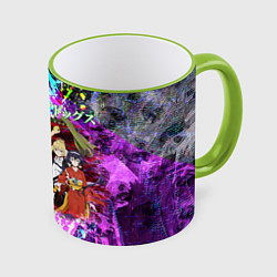 Кружка 3D Bungou Stray Dogs, цвет: 3D-светло-зеленый кант