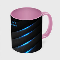Кружка 3D Mercedes-AMG, цвет: 3D-белый + розовый