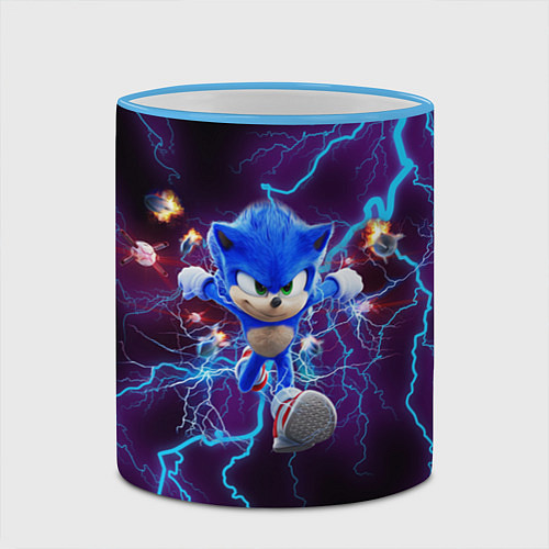 Кружка цветная SONIC / 3D-Небесно-голубой кант – фото 2