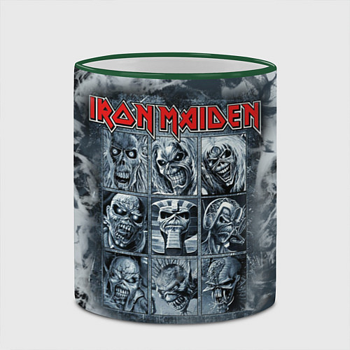 Кружка цветная Iron Maiden / 3D-Зеленый кант – фото 2