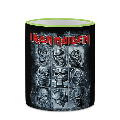 Кружка цветная Iron Maiden / 3D-Светло-зеленый кант – фото 2