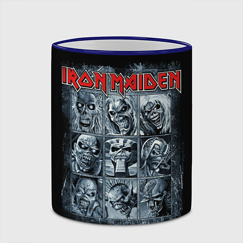 Кружка цветная Iron Maiden / 3D-Синий кант – фото 2