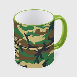 Кружка 3D Пограничные Войска, цвет: 3D-светло-зеленый кант