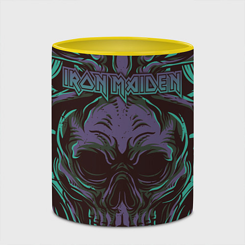Кружка цветная Iron Maiden / 3D-Белый + желтый – фото 2