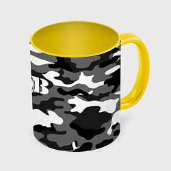 Кружка 3D Пограничные Войска, цвет: 3D-белый + желтый