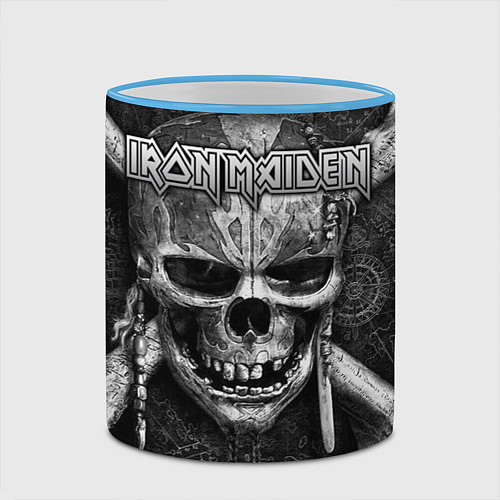 Кружка цветная Iron Maiden / 3D-Небесно-голубой кант – фото 2