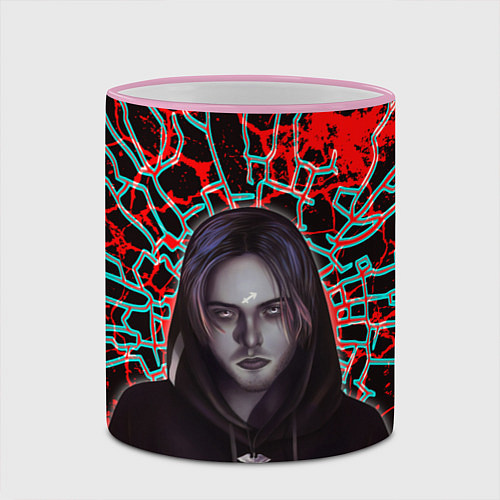 Кружка цветная Pyrokinesis / 3D-Розовый кант – фото 2