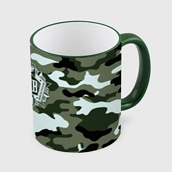 Кружка 3D Пограничные Войска, цвет: 3D-зеленый кант
