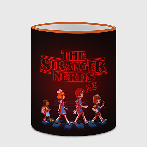 Кружка цветная STRANGER THINGS / 3D-Оранжевый кант – фото 2