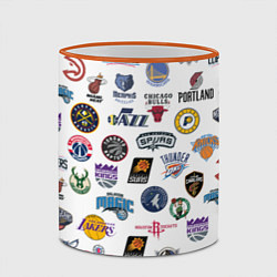 Кружка 3D NBA Pattern, цвет: 3D-оранжевый кант — фото 2