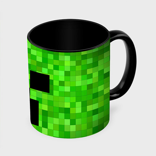 Кружка цветная MINECRAFT / 3D-Белый + черный – фото 1