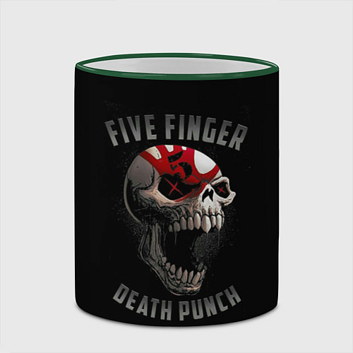 Кружка цветная Five Finger Death Punch / 3D-Зеленый кант – фото 2