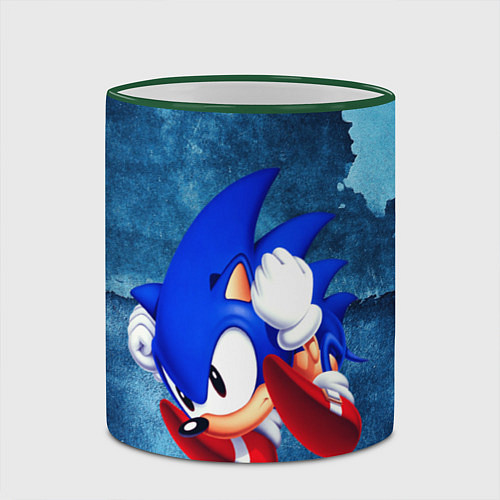 Кружка цветная Sonic / 3D-Зеленый кант – фото 2