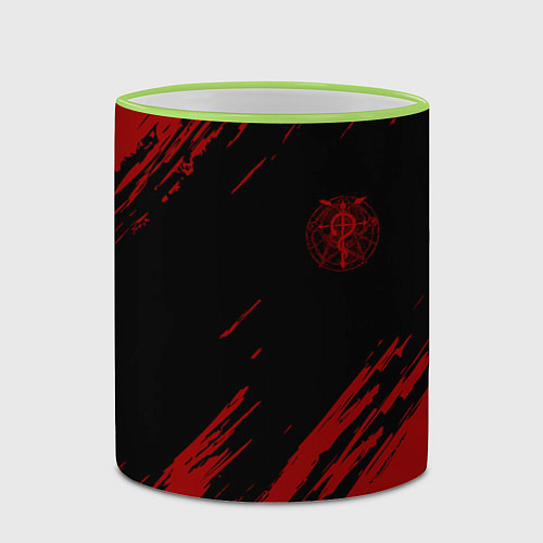 Кружка цветная Стальной алхимик / 3D-Светло-зеленый кант – фото 2