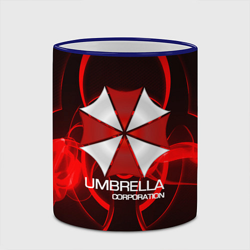 Кружка цветная Umbrella Corp / 3D-Синий кант – фото 2