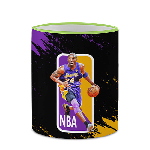 Кружка цветная LA LAKERS KOBE BRYANT / 3D-Светло-зеленый кант – фото 2