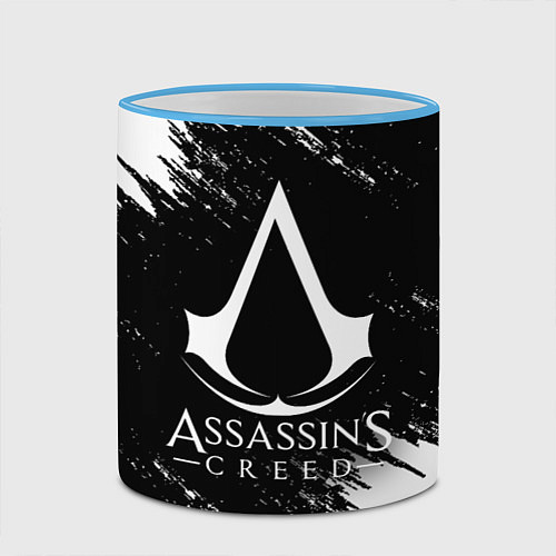 Кружка цветная ASSASSINS CREED / 3D-Небесно-голубой кант – фото 2